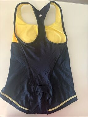 lululemon athletica Yellow & Navy Racerback Tank